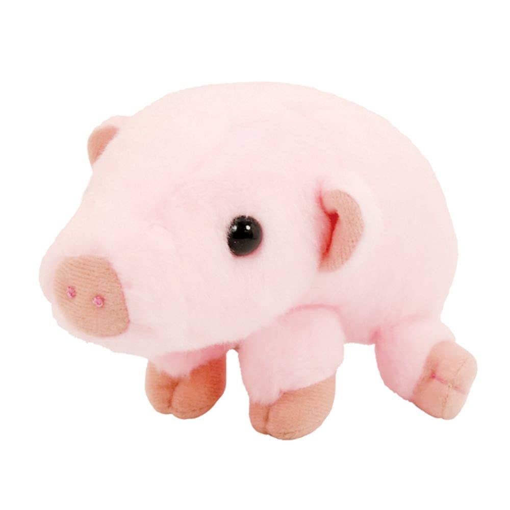 Amazon.co.jp: りくのなかまたち ブタ ピンク ぬいぐるみ : おもちゃ